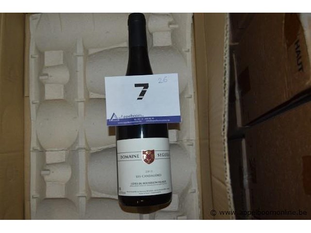 7x rode wijn domaine seguela les candalières 2013, côtes du roussillon villages, 750ml - afbeelding 1 van  2