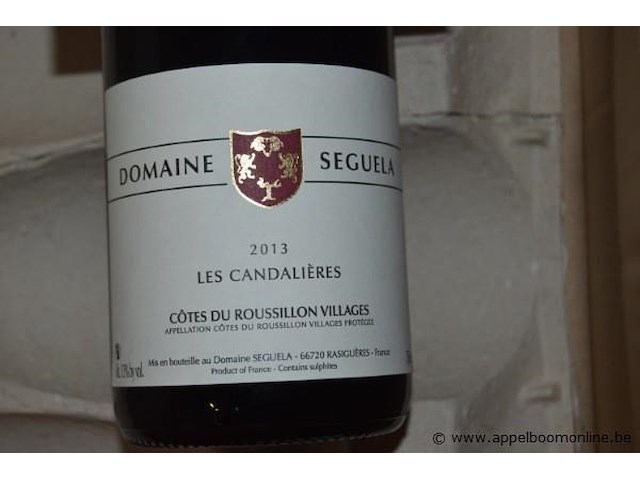 7x rode wijn domaine seguela les candalières 2013, côtes du roussillon villages, 750ml - afbeelding 2 van  2