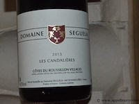 7x rode wijn domaine seguela les candalières 2013, côtes du roussillon villages, 750ml - afbeelding 2 van  2