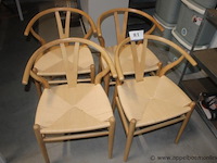 7x stoel, houten frame, gevlochten zitting - afbeelding 1 van  2