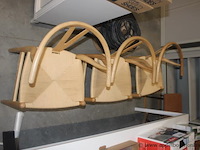 7x stoel, houten frame, gevlochten zitting - afbeelding 2 van  2