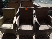 7x stoel wicker - afbeelding 1 van  3