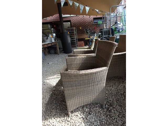 7x stoel wicker - afbeelding 2 van  3