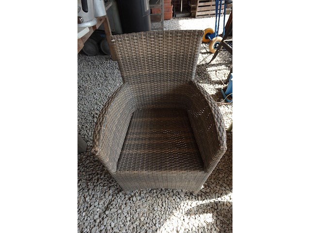 7x stoel wicker - afbeelding 3 van  3