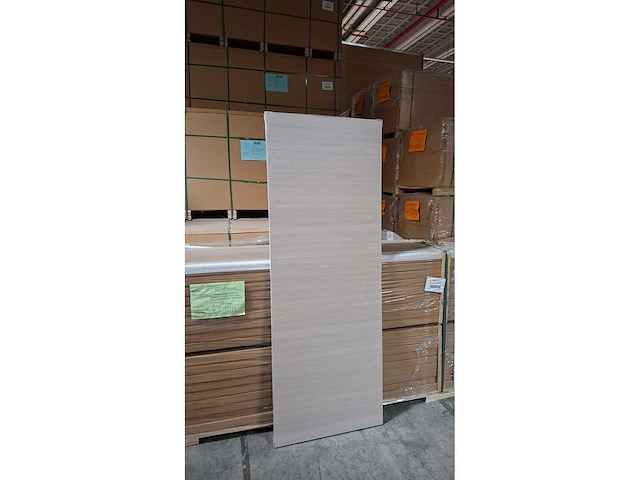8 binnendeuren – melamine afwerking eik wit – enkel deurblad - afbeelding 1 van  4