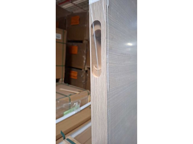 8 binnendeuren – melamine afwerking eik wit – enkel deurblad - afbeelding 2 van  4