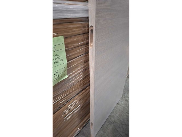8 binnendeuren – melamine afwerking eik wit – enkel deurblad - afbeelding 2 van  4