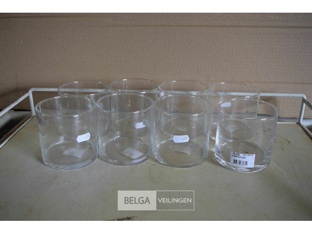 8 cilindervazen d=10cm h=10cm - afbeelding 1 van  2