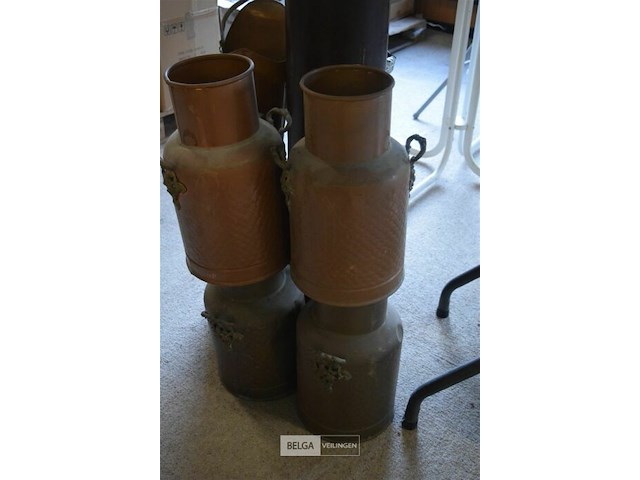 8 div kannen geel en rood koper - afbeelding 4 van  5