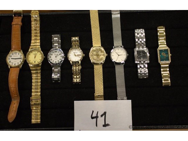 8 diverse horloges wo citizen, rodania, rosefield, guess enz - afbeelding 1 van  4
