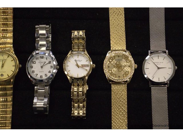 8 diverse horloges wo citizen, rodania, rosefield, guess enz - afbeelding 3 van  4