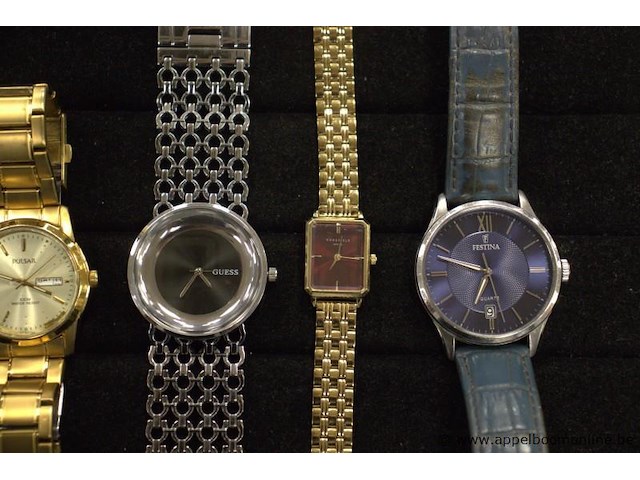 8 diverse horloges wo marea, oozoo, festina, pulsar, guess, festina - afbeelding 4 van  4