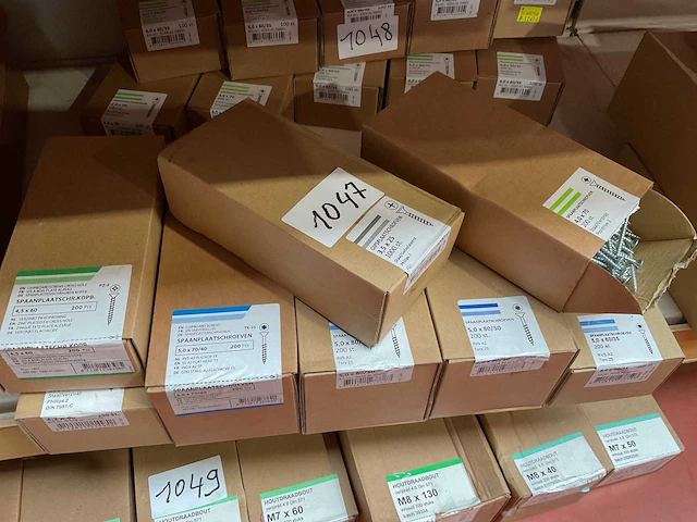 8 dozen hout schroeven deels inox - afbeelding 1 van  5