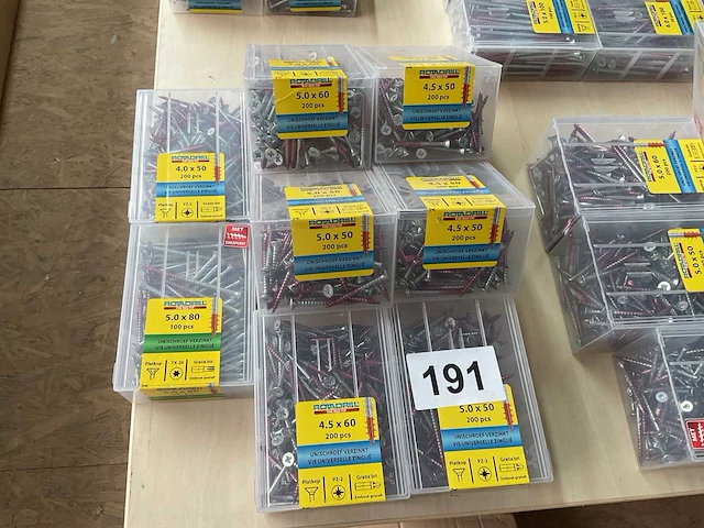 8 dozen hout schroeven met bits - afbeelding 1 van  5
