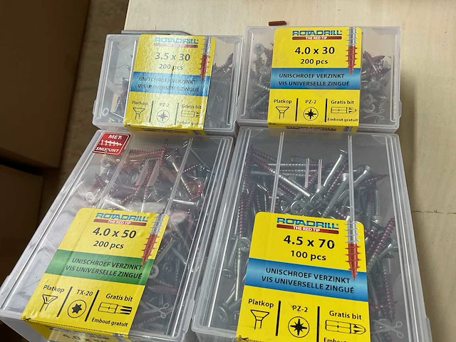 8 dozen hout schroeven met bits - afbeelding 4 van  6