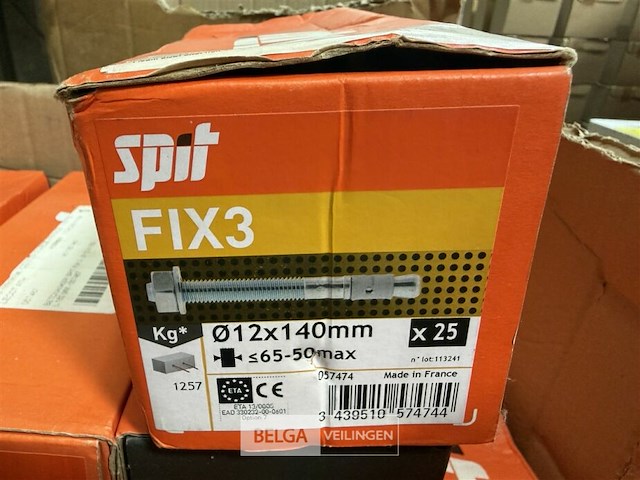 ± 8 dozen keilbouten spit fix3 - afbeelding 2 van  2