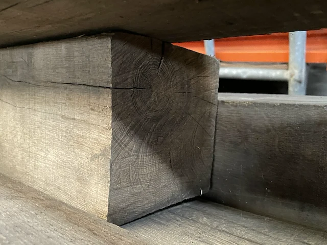 8 eiken houten balken - afbeelding 6 van  7