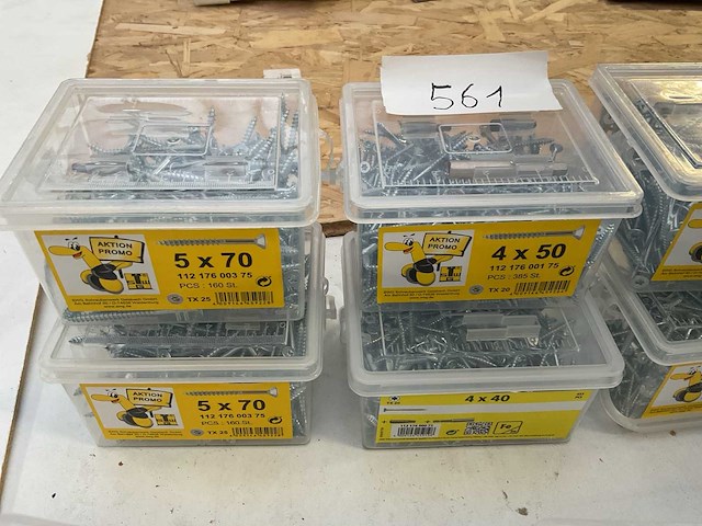 8 emmers hout schroeven met bitsen en magneet houder - afbeelding 2 van  5