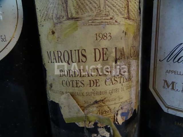 8 flessen rode wijn 1980, .., 2004 (zie foto's) - afbeelding 2 van  11