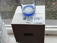 8 glazen , 2 boterpotjes in schelpvorm - afbeelding 1 van  3