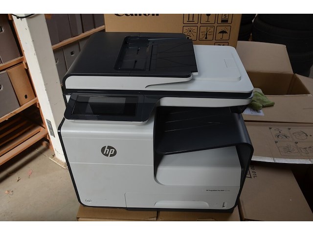 8 kartons computermateriaal w.o. 6 printers hp page wide pro mfp 477dw, kabels, apparaat (niet getest) - afbeelding 2 van  13