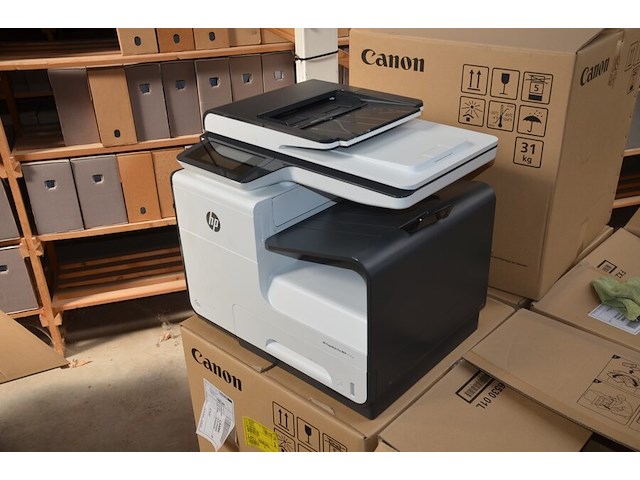 8 kartons computermateriaal w.o. 6 printers hp page wide pro mfp 477dw, kabels, apparaat (niet getest) - afbeelding 10 van  13