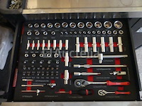 8-lades werkplaatstrolley met stahl-gereedschap