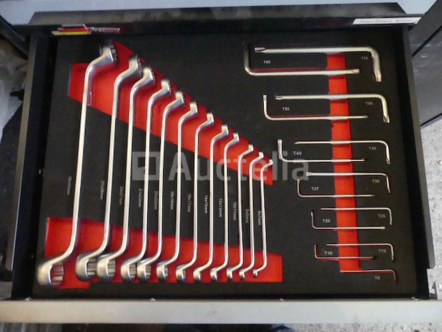 8-lades werkplaatstrolley met stahl-gereedschap - afbeelding 7 van  9