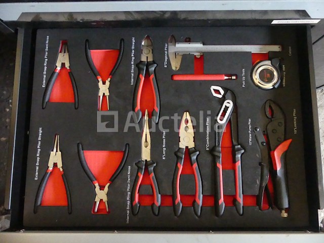 8-lades werkplaatstrolley met stahl-gereedschap - afbeelding 9 van  9