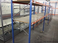 8 meter magazijnrekken bestaande uit 5 staanders en 24 leggers