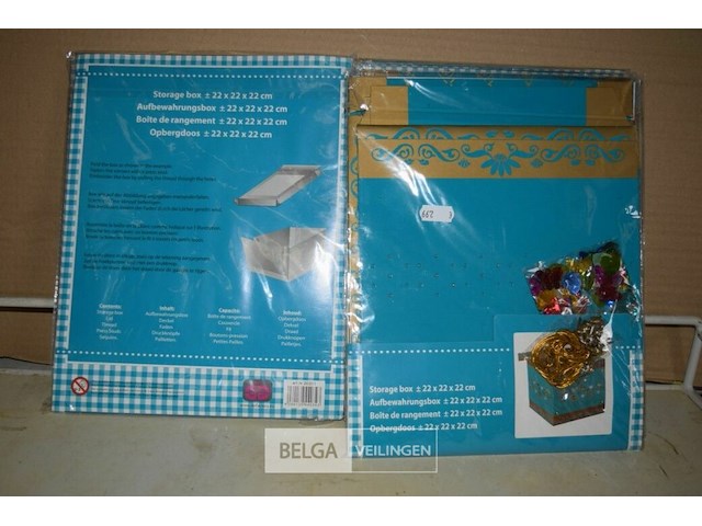 8 opbergdozen 22x22x22 cm - afbeelding 1 van  3