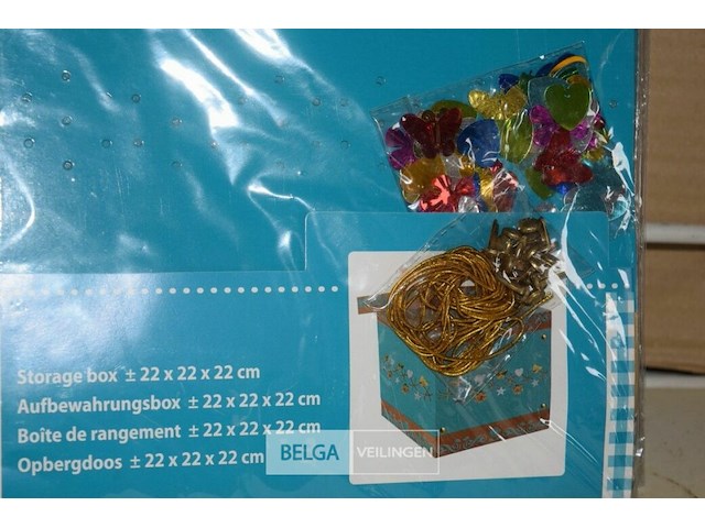 8 opbergdozen 22x22x22 cm - afbeelding 3 van  3