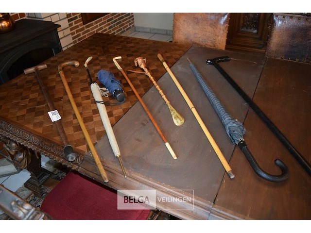 8 paraplu's en 1 wandelstok - afbeelding 1 van  3