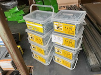 8 potten houtschroeven met bitsen - afbeelding 1 van  5