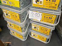 8 potten houtschroeven met bitsen - afbeelding 4 van  5