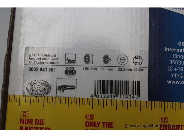 8 schuurborstels osborn dia 150mm - afbeelding 2 van  2