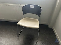 8 stoelen in skai bekleed