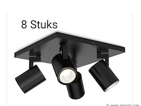 8 stuks plafondlamp kona zwart - afbeelding 1 van  2