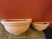 8 terra-cotta bloempotten - afbeelding 1 van  2