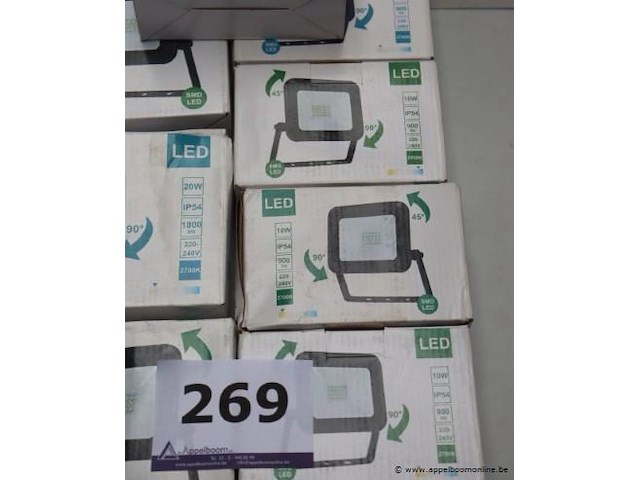 8 werflampen, 3x 20w/1800lm, 4x 10w/900lm, werking niet gekend - afbeelding 3 van  3