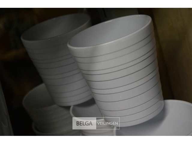 8 witte bloempotjes - afbeelding 3 van  4