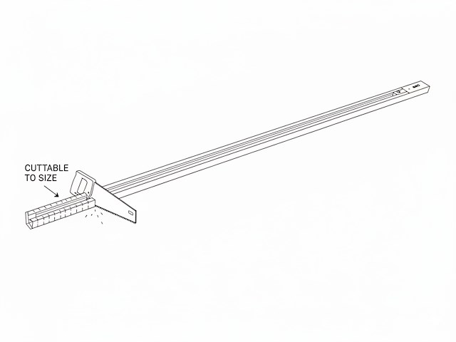 8 x 1 meter rail voor 1 fase 2 draden railsystem met doorverbinder zwart - afbeelding 4 van  4