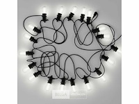 8 x 10 meter koppelbare prikkabel – e27 – ip44 – met stekker – zwart - afbeelding 3 van  6