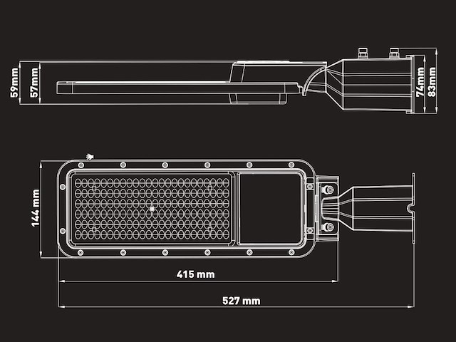 8 x 100w 5000k led straatverlichting met lens waterdicht kantelbaar - afbeelding 9 van  12