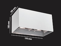 8 x 12w led wit wandlamp 4 licht verstelbaar waterdicht - afbeelding 10 van  10