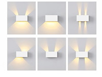 8 x 12w led wit wandlamp 4 licht verstelbaar waterdicht - afbeelding 5 van  9