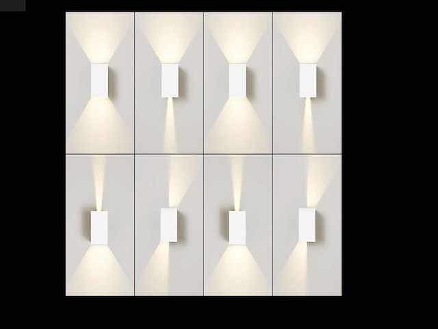 8 x 12w led wit wandlamp duo licht verstelbaar waterdicht - afbeelding 5 van  8