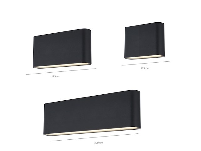 8 x 20w led wandlamp duo licht zwart warm wit waterdicht 30cm - afbeelding 6 van  9