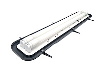 8 x 60cm pro dubbele led tl t8 armaturen waterdicht donkergrijs met reflector - afbeelding 10 van  10