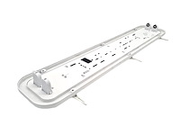 8 x 60cm pro dubbele led tl t8 armaturen waterdicht wit met reflector - afbeelding 7 van  8